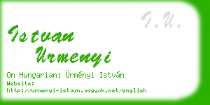 istvan urmenyi business card