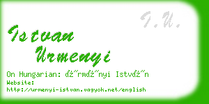 istvan urmenyi business card